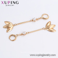 25592 xuping 18k gold plated long drop earring with star zircon